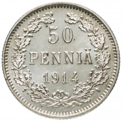 купить 50 пенни (pennia) 1914 S