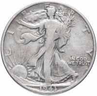 купить США 50 центов (1/2 доллара, half dollar) 1943
