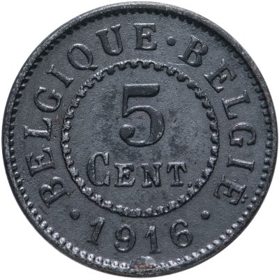 купить Бельгия 5 сантимов (centimes) 1916