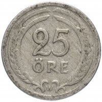 Купить Швеция 25 эре (ore) 1921-1947