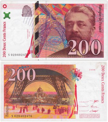 купить Франция 200 франков 1996 (Gustave Eiffel, Гюстав Эйфель)