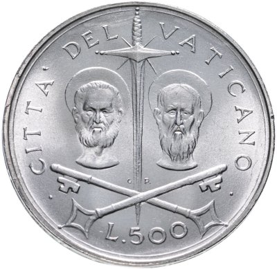 купить Ватикан 500 лир (lire) 1967