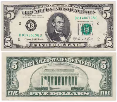 купить США 5 долларов 1969С год (Pick 450d) B-Нью Йорк