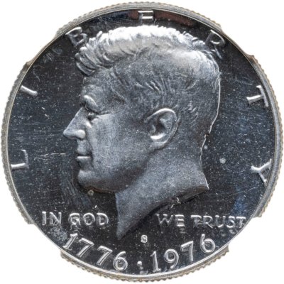 купить США 50 центов (1/2 доллара, half dollar) 1976 S "200 лет независимости США" в слабе DNC PF66