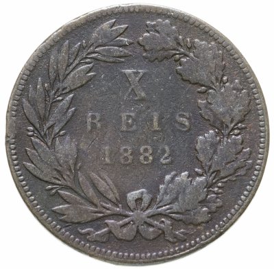 купить Португалия 10 рейс (reis) 1882