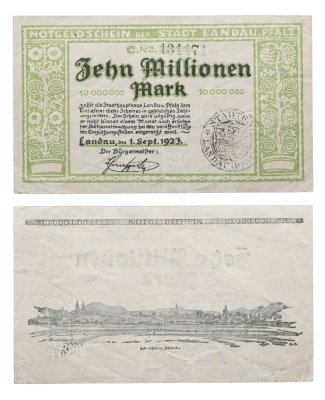 купить Германия 10000000 марок 1923 года