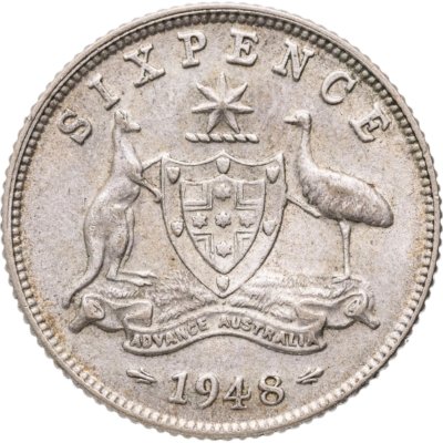 купить Австралия 6 пенсов (pence) 1948
