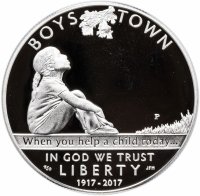 купить США 1 доллар (dollar) 2017 P 100 лет организации "Boys Town" Proof