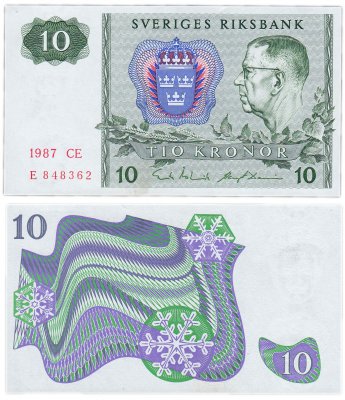 купить Швеция 10 крон 1987 (Pick 52e)