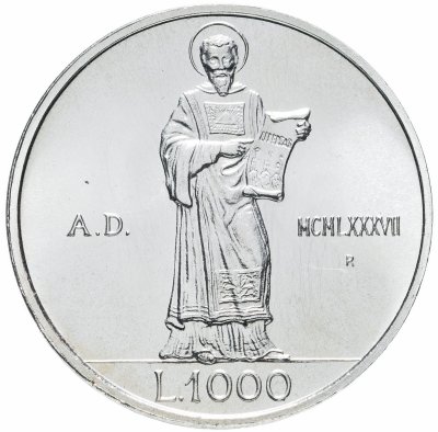 купить Сан-Марино 1000 лир 1987 "15 лет возобновлению чеканки монет"