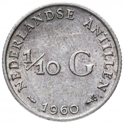купить Нидерландские Антильские острова 1/10 гульдена (gulden) 1960