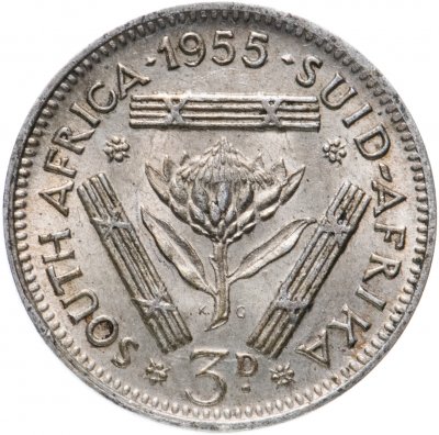 купить ЮАР 3 пенса (pence) 1955