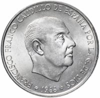 купить Испания 100 песет (pesetas) 1966 ("68" внутри звезды)