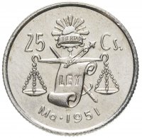 Купить Мексика 25 центаво (centavos) 1951