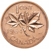 купить Канада 1 цент (cent) 1964