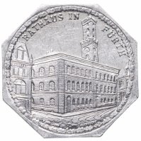 купить Германия (Нюрнберг) нотгельд 20 пфеннигов 1921 "Ратуша в Фюрте" трамвайный жетон