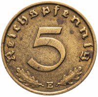 купить Германия (Третий Рейх) 5 рейхспфеннигов 1939"Е"
