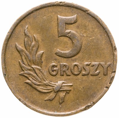 купить Польша 5 грошей (groszy) 1949 (бронза)