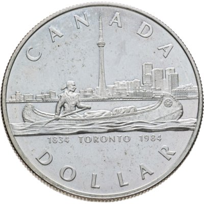 купить Канада 1 доллар (dollar) 1984 150 лет городу Торонто