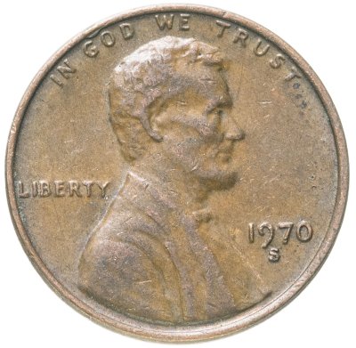 купить США 1 цент 1970, знак монетного двора "S" - Сан-Франциско