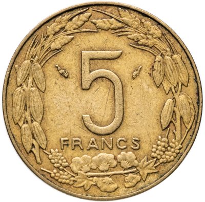 купить Центральная Африка (BEAC) 5 франков (francs) 1980