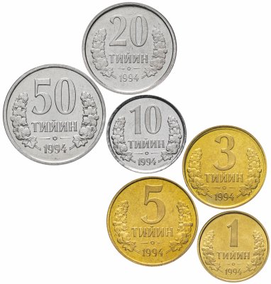 купить Узбекистан набор монет 1994 (6 монет)