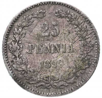 купить 25 пенни 1899 L, монета для Финляндии