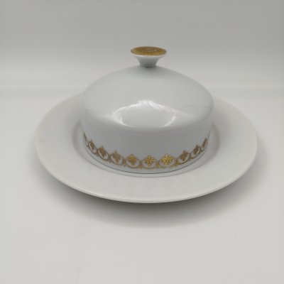 купить Маслёнка с золотистым узором, фарфор, золочение, Colditz (Кольдиц), ГДР, 1970-1980 гг.