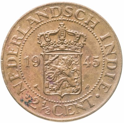 купить Голландская Ост-Индия 2 1/2 цента (cent) 1945