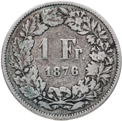 купить Швейцария 1 франк (franc) 1876
