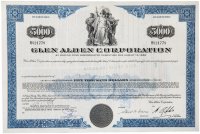 купить Акция США GLEN ALDEN CORPORATION , 1970 г.
