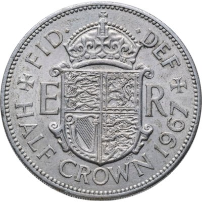 купить Великобритания 1/2 кроны (crown) 1967