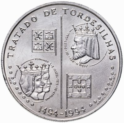 купить Португалия 200 эскудо (escudos) 1994 "500 лет с момента заключения Тордесильясского договора"