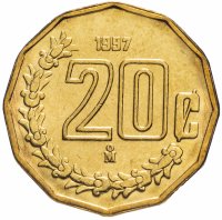 купить Мексика 20 сентаво (centavos) 1997