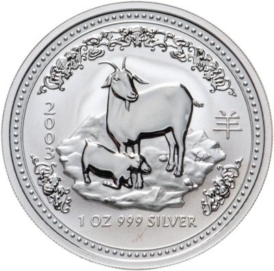 купить Австралия 1 доллар 2003 "Восточный календарь. Год козы"