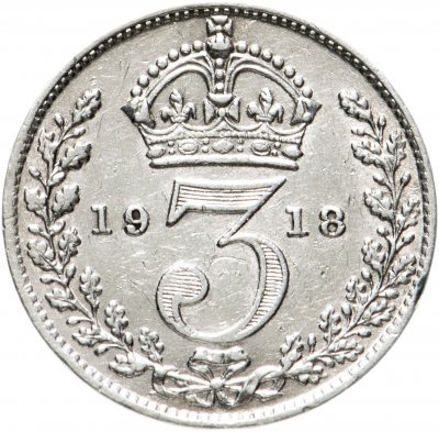 купить Великобритания 3 пенса (pence) 1918