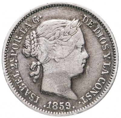 купить Испания 1 реал (real) 1859