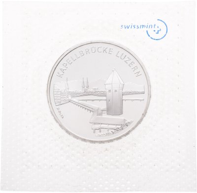 купить Швейцария 20 франков 2005 "Мост Капельбрюкке Люцерн" в запайке
