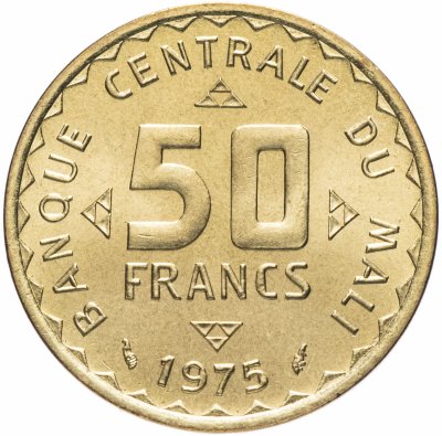 купить Мали 50 франков (francs) 1975