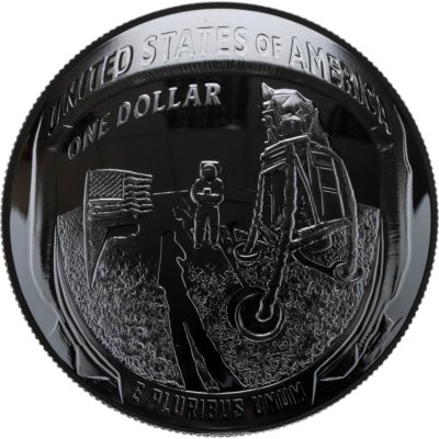 купить США 1 доллар 2019 Proof "50 лет полёта Аполлон-11 на Луну" P - Филадельфия, в футляре с сертификатом
