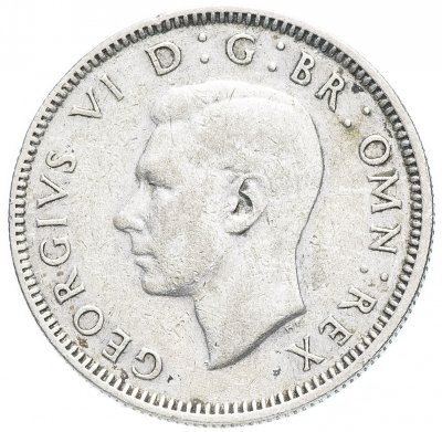 купить Великобритания 1 шиллинг (shilling) 1945 Английский шиллинг - лев, стоящий на короне