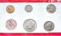 Купить США годовой набор 1969 D (5 монет+жетон)