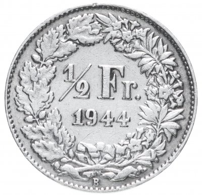 купить Швейцария 1/2 франка (franc) 1944
