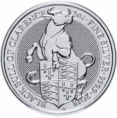 купить Великобритания 5 фунтов (pounds) 2018 "Звери королевы - Черный бык Кларенса"