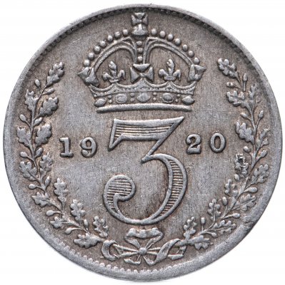 купить Великобритания 3 пенса (pence) 1920