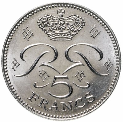 купить Монако 5 франков (francs) 1974