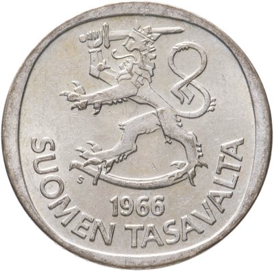 купить Финляндия 1 марка (markka) 1966 S