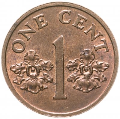 купить Сингапур 1 цент (cent) 1986-1990, случайная дата