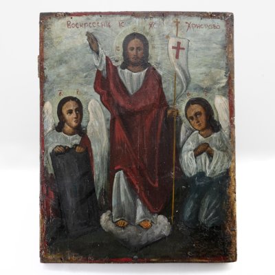 купить Икона "Воскресенье Христово", дерево, темпера, Российская империя, 1890-1910 гг.