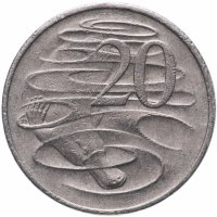 Купить Австралия 20 центов (cents) 1999-2008 Пожилая королева